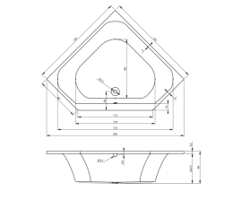 Riho Austin 145x145 cm, weiß Kein System