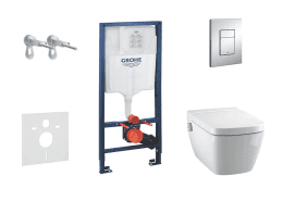 Grohe Rapid SL Set Dusch-WC und Sitz Tece, Betätigungsplatte, Rimless, SoftClose, Chrom Grohe Rapid SL Set Dusch-WC und Sitz Tece, Betätigungsplatte, Rimless, SoftClose, Chrom