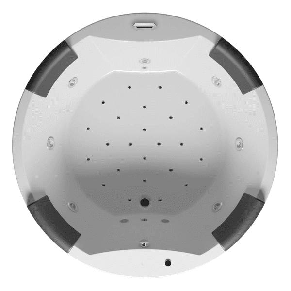 Riho Carmen 180/weiß/Touch+Heizung schwarz Hydro 3+4 Aero 24/Touch + Farblicht