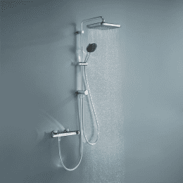 Grohe Vitalio Comfort Duschset ohne Armatur, 25x25 cm, 2 Strahlarten, Chrom