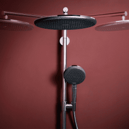 Hansgrohe Raindance Alive S Aufputz-Duschsystem mit Thermostat mit EcoSmart, chrom/graphit