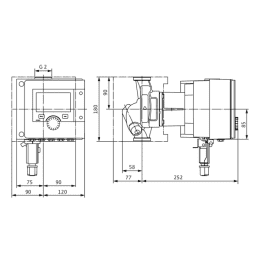 wilo Umwälzpumpe Wilo Stratos Maxo 30/0,5-4(DE), PN10,DN32 (11/4"), BL:180mm, 230V