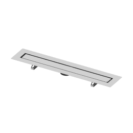 Tece TECEdrainline Duschrinne 80 cm, zum Aufbringen von Fliesen, mit Bauzeitschutz, Edelstahl