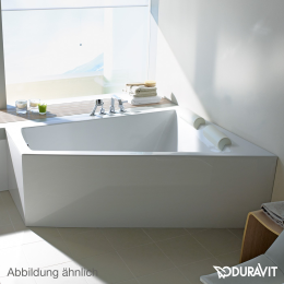 Duravit Paiova Eck-Badewanne 170 x 100 cm Ecke rechts mit angeformter Schürze und Gestell