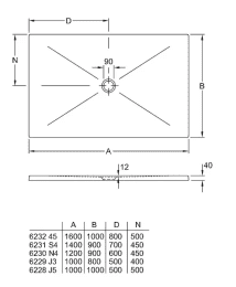 Villeroy & Boch Subway Infinity Duschwanne, 90x120 cm, Anti-slip, Alpinweiß
