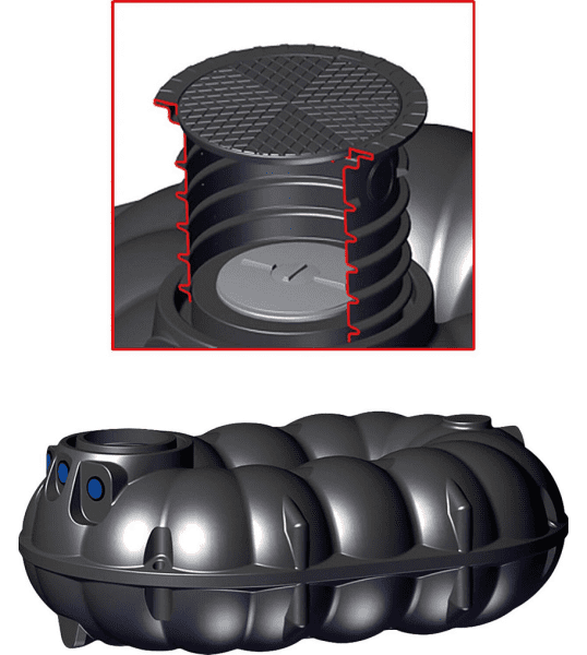 INTEWA Kunststoff-Erdtank Intewa ETF-7100, flach