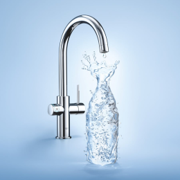 Grohe Blue Home Spültischarmatur Connected, mit Kühleinheit und Wasserfilter, verchromt