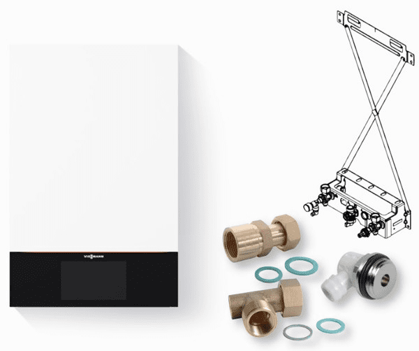 Viessmann Paket Vitodens 300-W B3HH 1,9-25kW 7" inkl. Zubehör