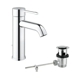 Grohe Essence Waschtisch Einhebelmischer mit Ablaufgarnitur, verchromt