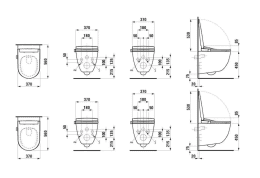 Laufen Cleanet Pro Wand-Dusch-WC Comfort mit WC-Sitz, Ausführung erhöht und lang weiß