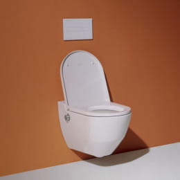 Laufen Cleanet Navia Dusch-WC Komplettanlage, mit WC-Sitz weiß matt