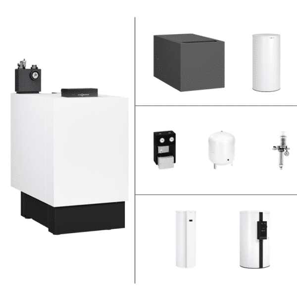 Viessmann Paket Vitoladens 300-C 2-stufig mit Vitocell 100-W CVAA nebengestellt