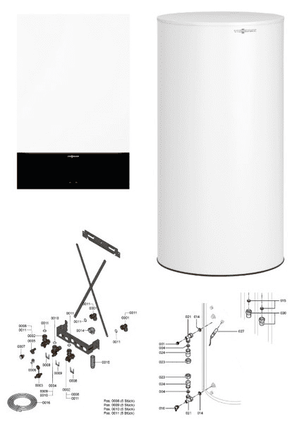 Viessmann Paket Vitodens 200-W B2HH 19 kW Um. 7" mit Vitocell 100-W CVAA 160L