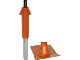 SKOBERNE Mündungspaket Skobifix XXs Schrägdach 25° - 45°, DN 80/125 rot, 0,4m