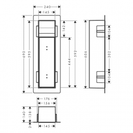 hansgrohe XtraStoris Rock Unterputz-WC-Modul mit befliesbarer Tür schwarz matt