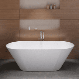 Riho Barcelona Freistehende Badewanne 1700 x 700 mm Weiß Seidenmatt