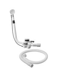 Duravit Quadroval Ab- & Überlaufgarnitur mit Füllfunktion Komplett-Set, für Sonderwanne chrom