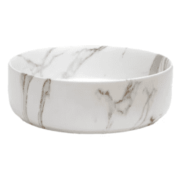 Riho Livit Aufsatzwaschtisch rund matt marmoriert, 34,6 x 11,5 cm