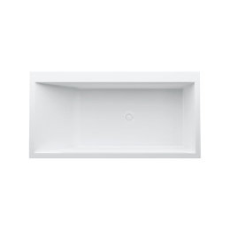 LAUFEN Kartell Rechteckbadewanne 170 x 86 cm, freistehend mit Kopfende links, weiß-matt