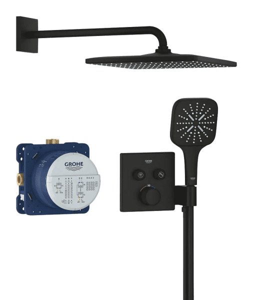 Grohe Grohtherm SmartControl Unterputz-Duschsystem mit Thermostat phantom black
