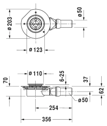 Duravit Universal Ablaufgarnitur waargrecht