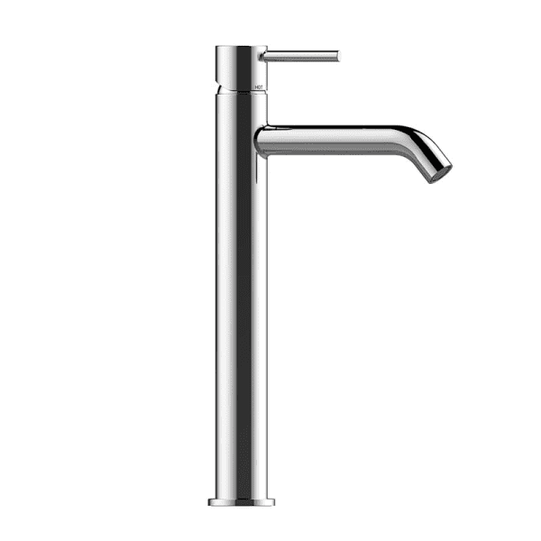 Bossini Teo Waschtischarmatur erhöht mit verschließbarem Ablaufventil Push-Open, chrom