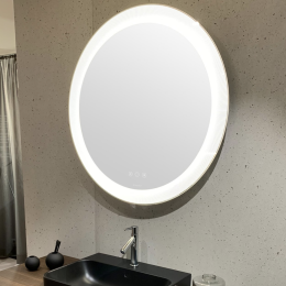 Happy D.2 Plus Spiegel Durchmesser 700 mm mit LED-Beleuchtung und Spiegelheizung