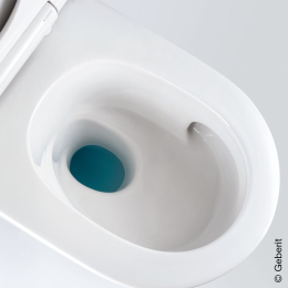 Geberit ONE Wand-WC mit Softclose WC-Sitz, TurboFlush, KeraTect, Weiß/Chrom
