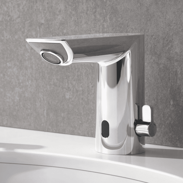 Grohe Bau Cosmopolitan E Waschtischarmatur berührungslos mit EcoJoy, chrom
