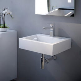 Treos Mineralguss Waschbecken Handwaschbecken 420 x 360 mm
