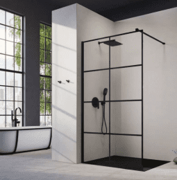 Artweger Dynamic Walk In 8 mm Industrie-Design Schwarz matt