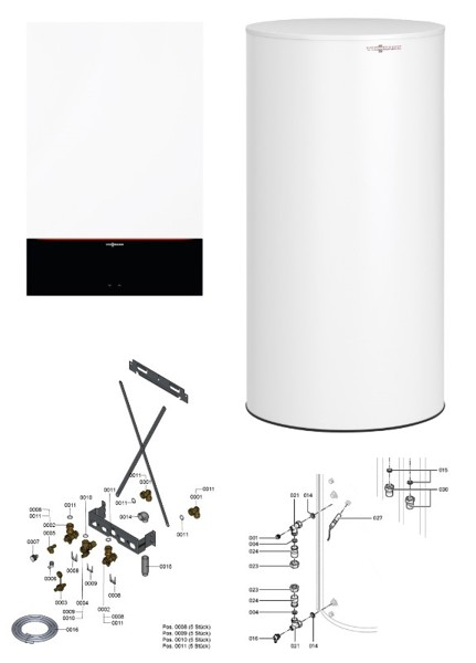 Viessmann Paket Vitodens 200-W B2HH 19 kW Um. 3.5" mit Vitocell 100-W CVAA 160L