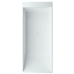 LAUFEN Kartell Rechteckbadewanne freistehend 176 × 76 cm, LED-Beleuchtung & Hubsystem weiß matt