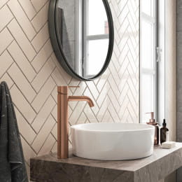 Damixa Silhouet Einhebel-Waschtischarmatur large kupfer gebürstet