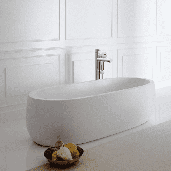 Laufen Il Bagno Alessi One Freistehende Badewanne 183x87 cm, weiß matt