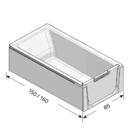 Artweger Joice Walk In+ Wanne 1600 x 850 mm weiß
