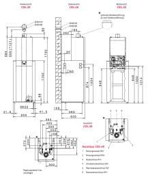 WOLF Paket Brennwertzentr. CGS-2-14/150R Regelung BM-2, Set vormontiert, Aufputz