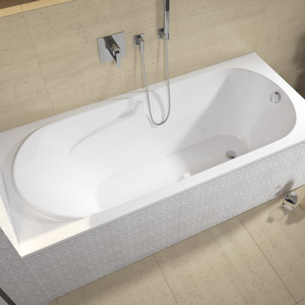 Riho Future Rechteck-Badewanne, Einbau weiß