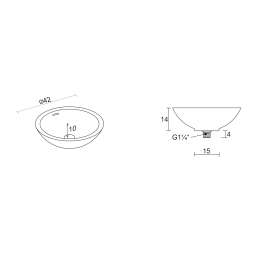 Riho Avella rund Aufsatzwaschtisch 42 x 14cm aus Solid Surface weiß matt