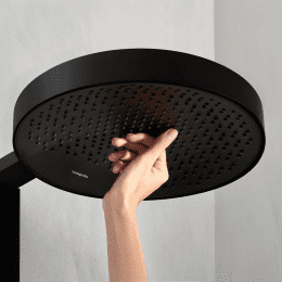 Hansgrohe Rainfinity Brauseset mit Thermostat, Durchmesser 36 cm, 3 Strahlarten, schwarz matt