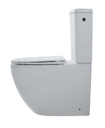 kielle Oudee Stand-WC Kombi-Garnitur mit Spülkasten und Softclose-Sitz, Vortex Rimless, weiß