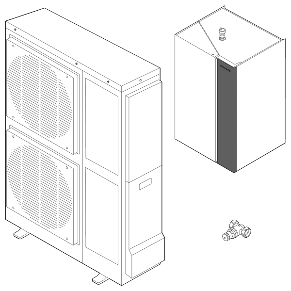 Weishaupt Paket WSB 12-A-RMD-AI Luft/Wasser-Splitwärmepumpe