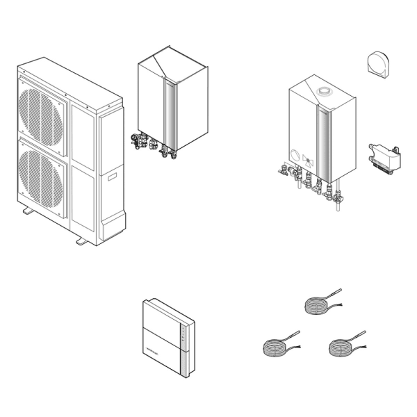 Weishaupt Paket WHyb GW25-LS13 f.WAS Sol Gasbrennwertgerät WTC25W,Wärmepumpe LS13