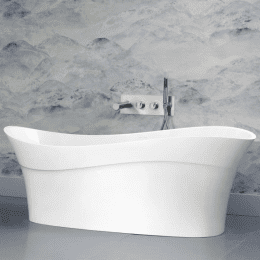 Victoria + Albert Pescadero Freistehende Oval-Badewanne weiß glanz/innen weiß glanz