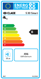 CLAGE S 30 Smart Warmwasserspeicher, druckfest Einkreis 30 Liter - 2 kW - 230 Volt