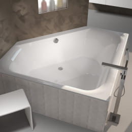 Riho Austin Eck-Badewanne, Einbauversion 145x145 cm weiß
