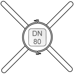Weishaupt Abstandhalter PP DN80 für Glatt- und Flexrohr