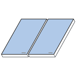 Weishaupt Flachkollektoren WTS-F2 K6 2er-Feld Aufdach vertikal Typ 2/2x1-AV