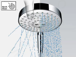 Hansgrohe Pulsify S Brauseset mit Thermostat, Durchmesser 26 cm, 3 Strahlarten, Bronze gebürstet