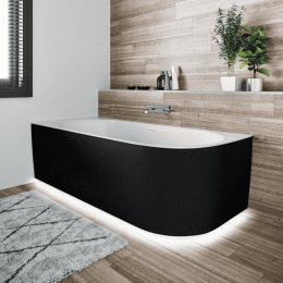 Riho Desire Corner Eck-Badewanne mit Verkleidung und LED Beleuchtung